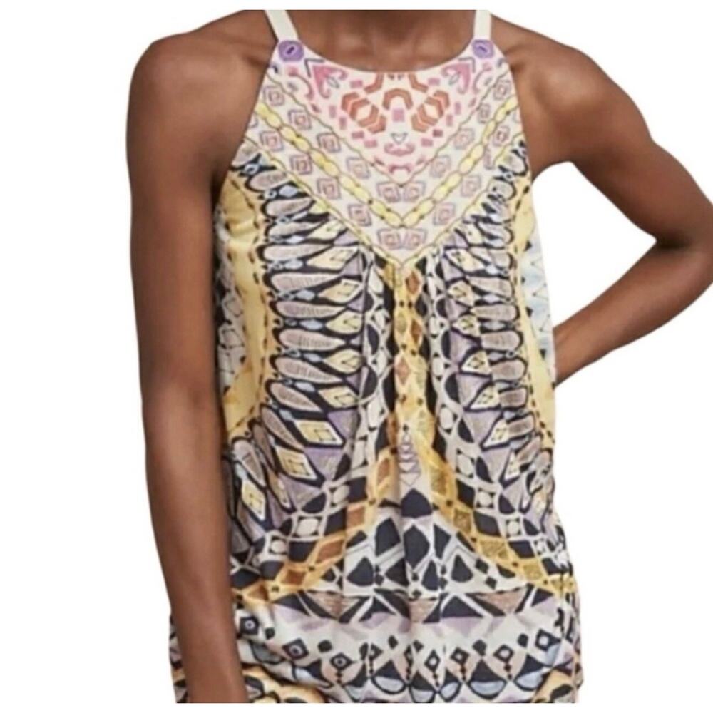 One September‎ Anthropologie geo print cami blouse